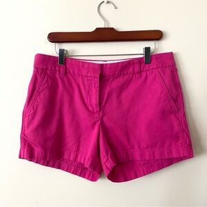 J. Crew Hot Pink Women's Casual Chino City Summer Shorts Size 8